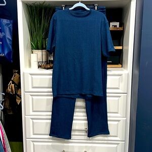 Envy Men  2 piece shirt & pants navy blue XL %95 POLYESTER %5 LYCRA